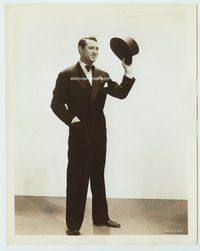 5j095 CARY GRANT 8x10 still '30s great full-length portrait in tuxedo doffing top hat!