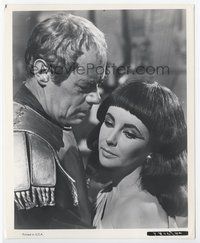 5j108 CLEOPATRA 8.25x10 still '64 close up of Elizabeth Taylor with Rex Harrison as Julius Caesar!