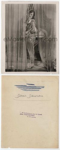 5j144 DORIS DAWSON 8x10.25 still '20s sexy full-length image in high heels by sheer curtains!