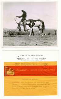 5j149 DUEL IN THE SUN 8x10 still '47 Gregory Peck being lifted by his horse from behind!