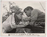 5j153 EAST OF EDEN 8x10 still '55 romantic portrait of James Dean & Julie Harris at picnic!