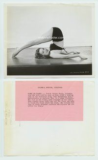 5j187 GLORIA HENRY 8x10 still '48 super flexible actress doing tummy flattener by Cronenweth!