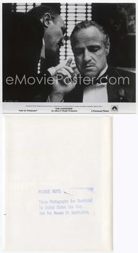 5j191 GODFATHER 8x9.75 still '72 classic close up of undertaker with Marlon Brando as Don Corleone!