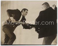 5j216 GOLDFINGER 7.5x9.5 still '64 Sean Connery as James Bond attacks Harold Sakata with pole!