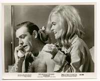 5j218 GOLDFINGER 8x10 still '64 barechested Connery as James Bond on phone w/sexy Shirley Eaton!