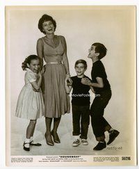 5j276 HOUSEBOAT 8x10 still '58 full-length Sophia Loren laughing with her three young children!