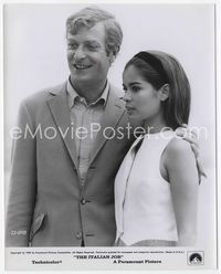 5j296 ITALIAN JOB candid 8x10 still '69 great image of Michael Caine visited by sexy Shakira!