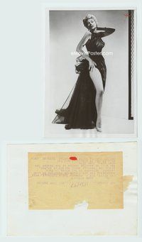 5j372 MARIE MCDONALD 6.25x9 news photo '57 in Las Vegas, wearing $4800 ultra-revealing gown!
