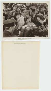 5j391 MEN OF STEEL 8x10 still '26 close up of Milton Sills & Doris Kenyon surrounded by mob!