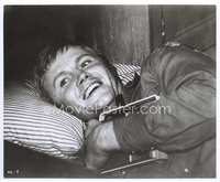 5j397 MIDNIGHT COWBOY 8x10 still '69 close up of laughing Jon Voight in bed holding radio!