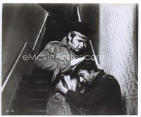 5j398 MIDNIGHT COWBOY 8x10 still '69 Jon Voight holding sick Dustin Hoffman at bottom of stairs!