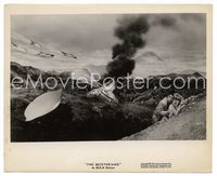 5j414 MYSTERIANS 8x10 still '59 space ships attacking, men terrified, cool special fx scene!