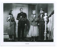 5j427 NIGHTMARE TV 8x10 still R60s Edward G. Robinson & Kevin McCarthy with girls by stairs!