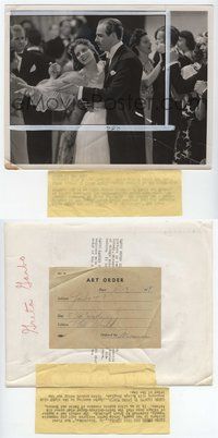 5j428 NINOTCHKA 8x10.25 still '39 smiling Greta Garbo swing dancing happily with Melvyn Douglas!
