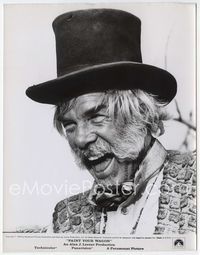 5j447 PAINT YOUR WAGON 8x10 still '69 great laughing portrait of Lee Marvin wearing top hat!