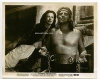 5j506 SAMSON & DELILAH 8x10 still R59 beautiful Hedy Lamarr talks to chained blinded Victor Mature!