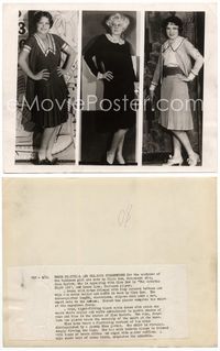 5j515 SATURDAY NIGHT KID 8x10 still '29 triple image of Clara Bow, unknown Jean Harlow + 1 more!