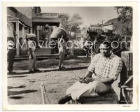 5j534 SHOW BOAT 8x10 still '36 close up of Paul Robeson about to whittle wood by the river!