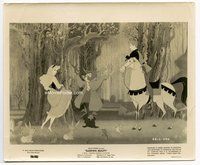 5j536 SLEEPING BEAUTY 8x9.75 still '59 Disney classic cartoon, she meets the prince on horseback!