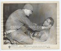 5j585 THEM 8x10 still '54 soldier comforts wounded James Whitmore laying on ground!