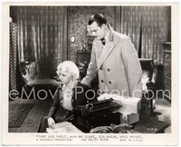 5j588 THREE WISE GIRLS 8x10 still '32 Jean Harlow wants to do her work but her boss wants more!