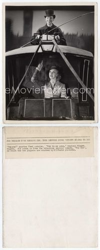 5j592 TOP HAT 8x10.25 still '35 Fred Astaire drives beautiful Ginger Rogers in hansom cab!