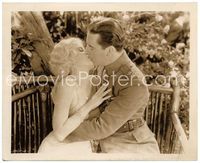 5j259 HELL'S ANGELS 8x10 still '30 Howard Hughes, Jean Harlow in see-thru dress kissing Ben Lyon!