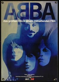 5k231 ABBA: THE MOVIE German '77 Swedish pop rock, G. Kratzsch art of all 4 band members!