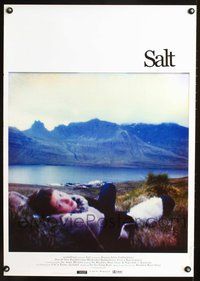 5k006 SALT Icelandic '03 cool image of Iceland's lake & mountains with girl in foreground!