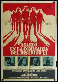 5k330 ASSAULT ON PRECINCT 13 Spanish '76 John Carpenter's white-hot night of hate!