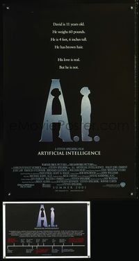 5m057 A.I. ARTIFICIAL INTELLIGENCE DS advance 1sh '01 Steven Spielberg, Haley Joel Osment!