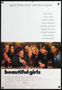 5m134 BEAUTIFUL GIRLS DS 1sh '96 Matt Dillon, Uma Thurman, Lauren Holly, Rosie O'Donnell!