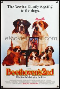5m141 BEETHOVEN'S 2ND advance 1sh '93 Charles Grodin, The Newton family is going to the dogs!