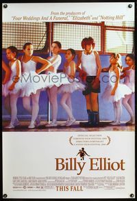 5m154 BILLY ELLIOT DS advance 1sh '00 Jamie Bell, Julie Walters, the boy just wants to dance!