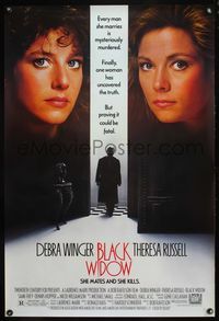 5m157 BLACK WIDOW 1sh '87 headshots of super sexy Debra Winger & Theresa Russell!