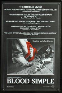 5m167 BLOOD SIMPLE 1sh '85 Coen Brothers film noir, breaking up is hard to do!