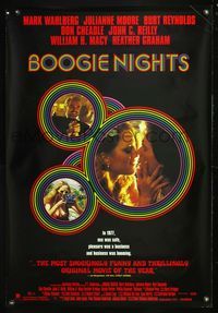 5m179 BOOGIE NIGHTS 1sh '97 Mark Wahlberg as Dirk Diggler, Julianne Moore, Burt Reynolds!