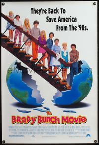 5m189 BRADY BUNCH MOVIE 1sh '95 Betty Thomas directed, Shelley Long & Gary Cole as Mike & Carol!