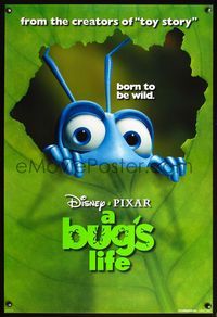 5m200 BUG'S LIFE DS born to be wild teaser 1sh '98 Walt Disney, cute Pixar CG cartoon!