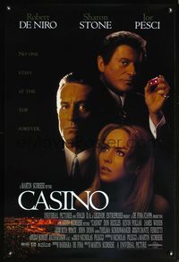 5m222 CASINO DS int'l 1sh '95 Martin Scorsese, Robert De Niro & Sharon Stone,Pesci rolls snake-eyes!