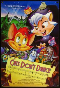 5m226 CATS DON'T DANCE DS 1sh '97 animated musical, it's a jungle out there!