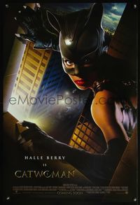 5m227 CATWOMAN DS advance night 1sh '04 sexy Halle Berry as DC comics character!