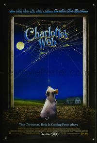 5m238 CHARLOTTE'S WEB DS advance 1sh '06 image of Wilbur the pig talking to spider!