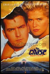 5m011 CHASE DS style A signed 1sh '94 by Charlie Sheen, getting there is twice the fun!