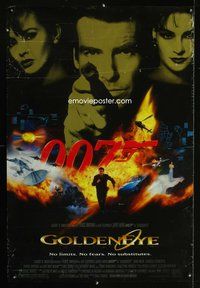 5m432 GOLDENEYE DS 1sh '95 Pierce Brosnan as secret agent James Bond 007!