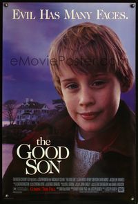 5m437 GOOD SON advance 1sh '93 Elijah Wood, close-up of creepy child Macaulay Culkin!