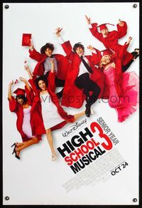 5m481 HIGH SCHOOL MUSICAL 3: SENIOR YEAR DS advance 1sh '08 Zac Efron, Vanessa Hodgens!
