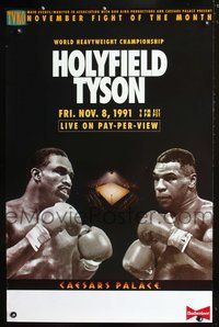 5m485 HOLYFIELD VS TYSON TV 1sh '91 World Heavyweight Championship boxing, the fight that never was!