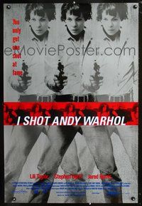 5m499 I SHOT ANDY WARHOL 1sh '96 cool multiple images of Lili Taylor pointing gun!