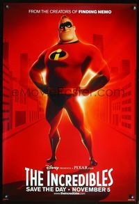 5m503 INCREDIBLES DS advance Mr. Incredible 1sh '04 Disney/Pixar animated sci-fi superhero family!